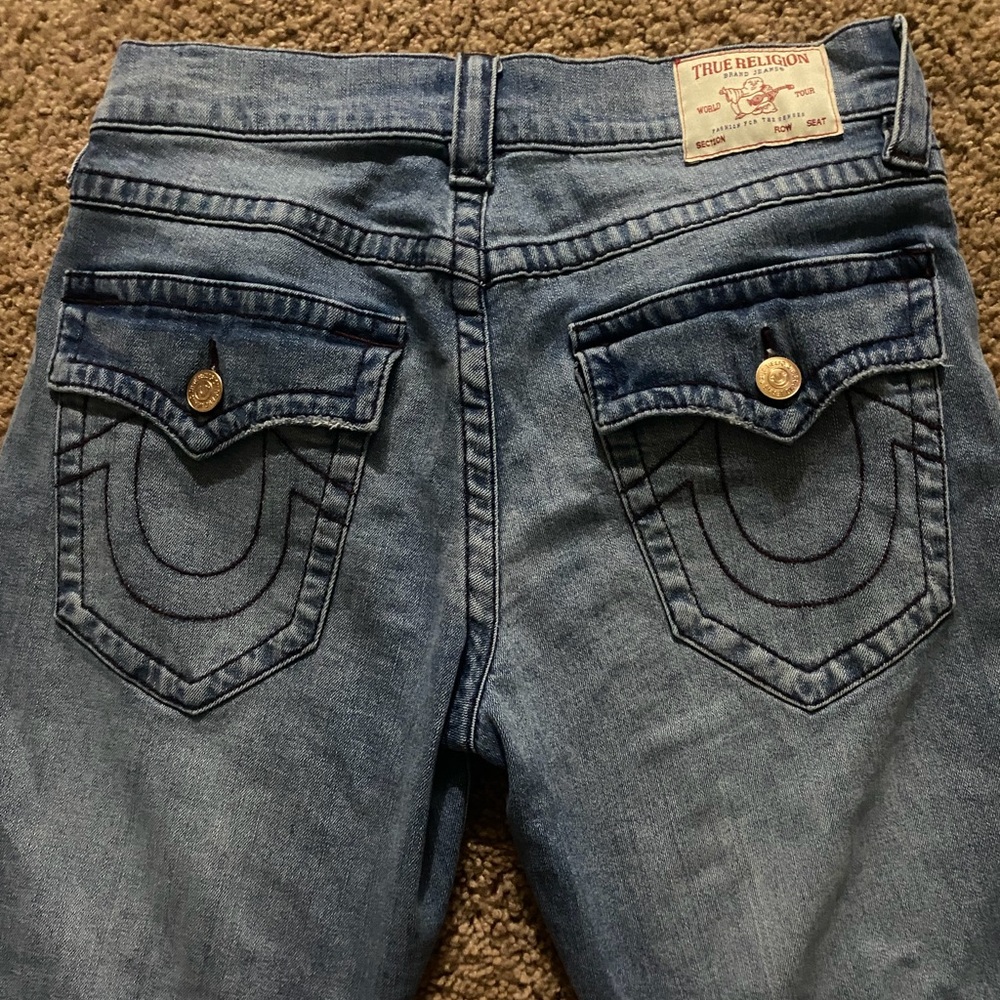 True Religion Light Blue Ricki Straight Men's/Womens Jeans